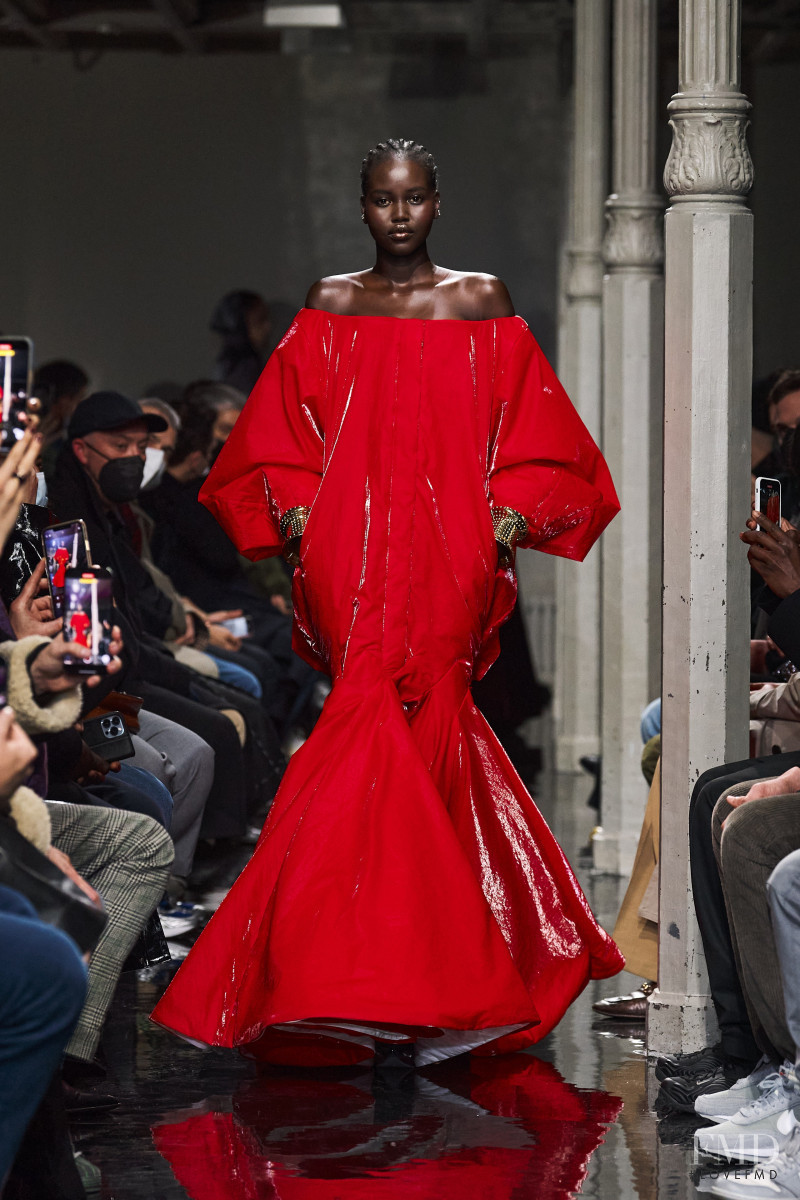 Adut Akech Bior featured in  the Alaia fashion show for Autumn/Winter 2022