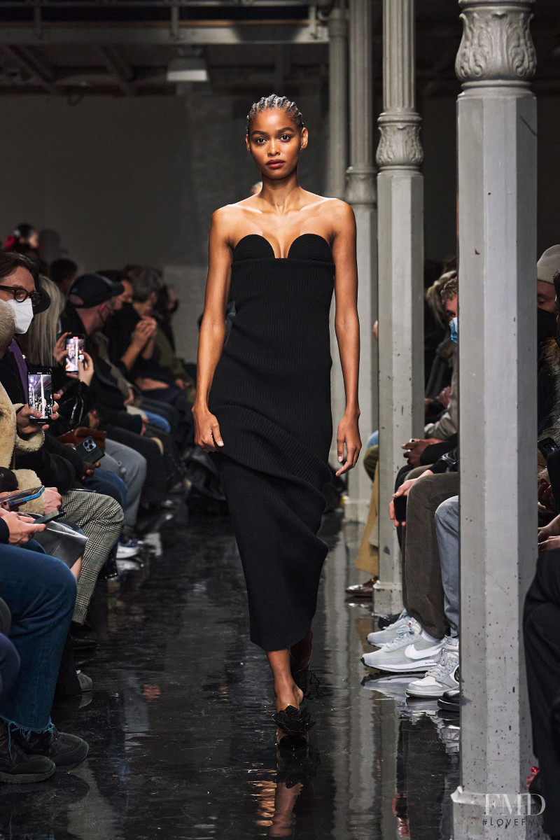 Blesnya Minher featured in  the Alaia fashion show for Autumn/Winter 2022