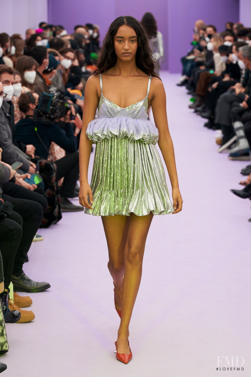 Mona Tougaard featured in  the Paco Rabanne fashion show for Autumn/Winter 2022