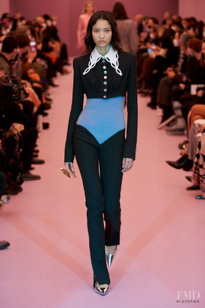 America Gonzalez featured in  the Paco Rabanne fashion show for Autumn/Winter 2022