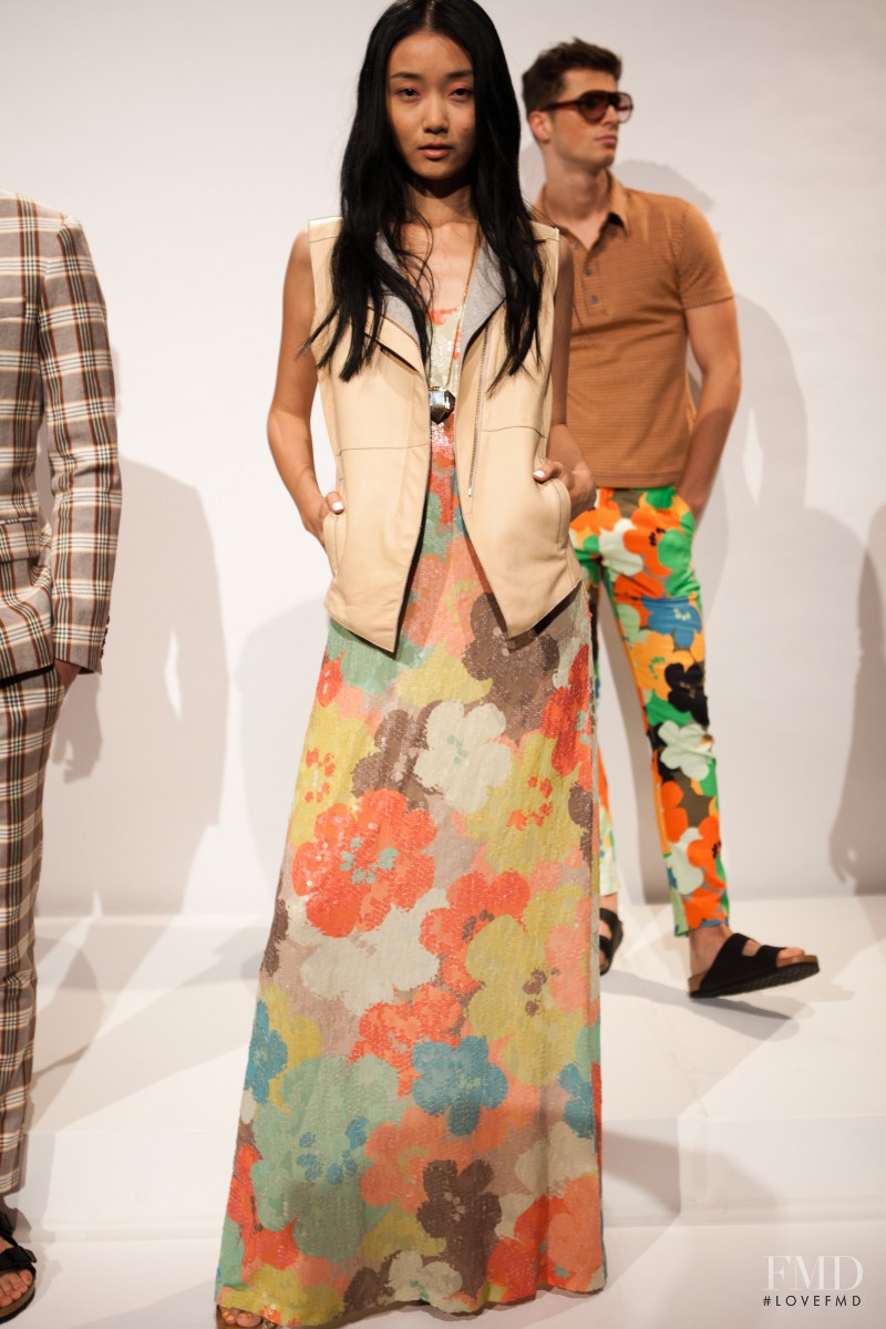 Yi Fei Li featured in  the Trina Turk fashion show for Spring/Summer 2014