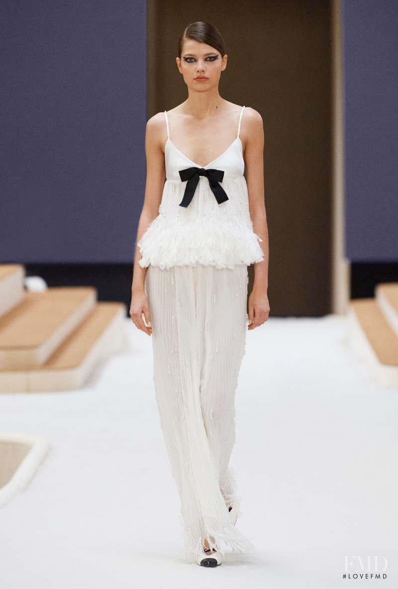 Mathilde Henning featured in  the Chanel Haute Couture fashion show for Spring/Summer 2022