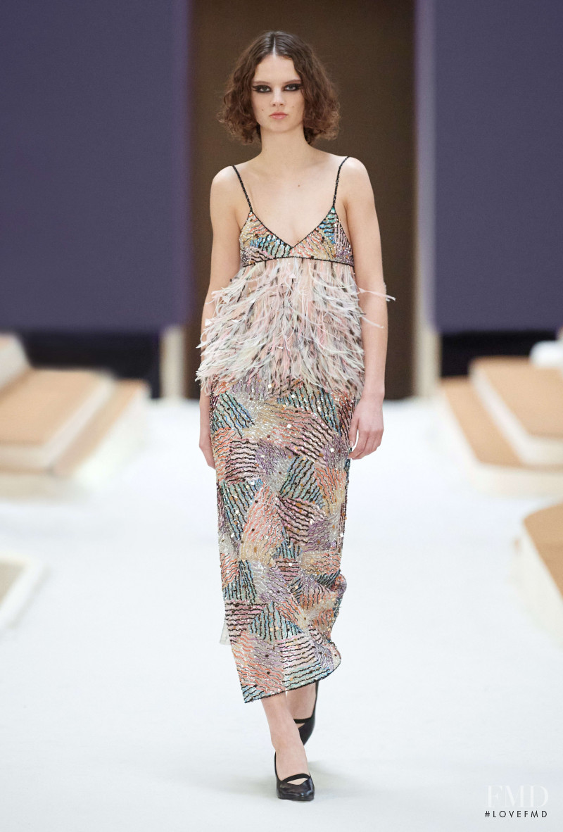 Giselle Norman featured in  the Chanel Haute Couture fashion show for Spring/Summer 2022