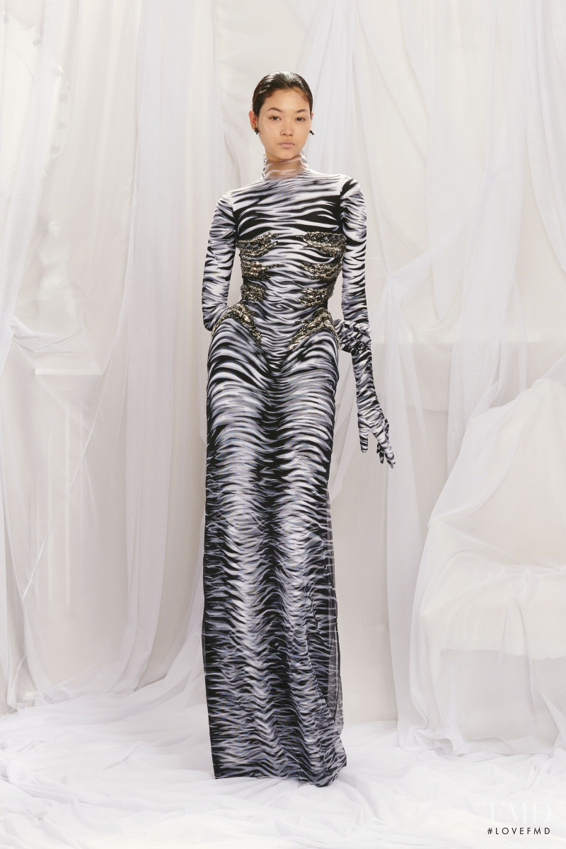 Mika Schneider featured in  the Jean Paul Gaultier Haute Couture lookbook for Spring/Summer 2022