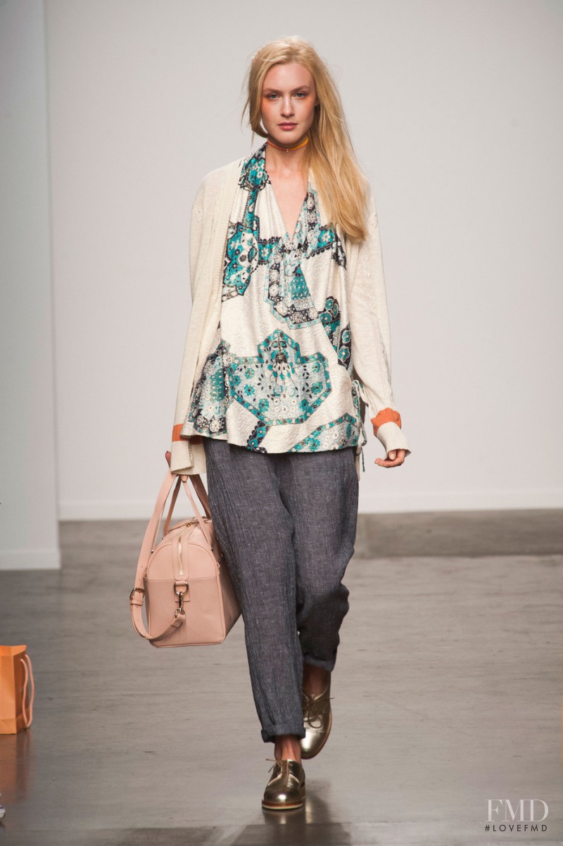 Caroline Mathis featured in  the Karen Walker fashion show for Spring/Summer 2014