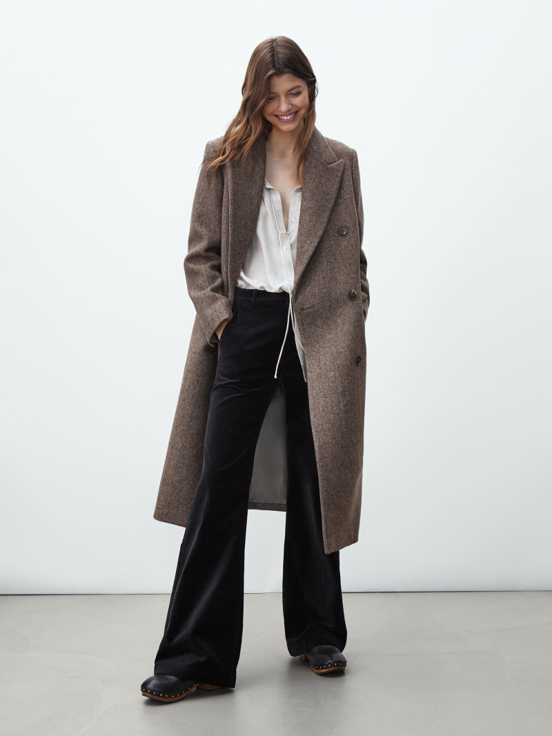 Mathilde Henning featured in  the Massimo Dutti catalogue for Winter 2021