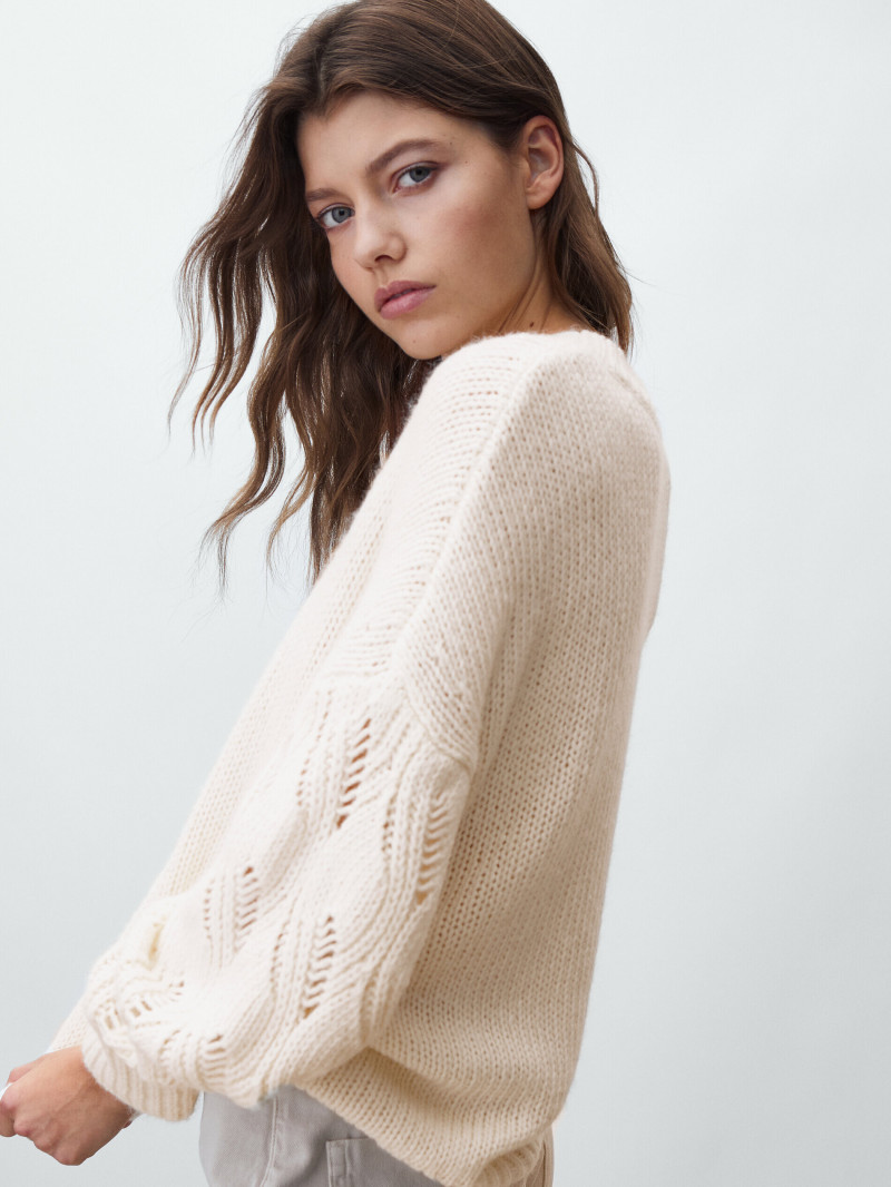 Mathilde Henning featured in  the Massimo Dutti catalogue for Winter 2021