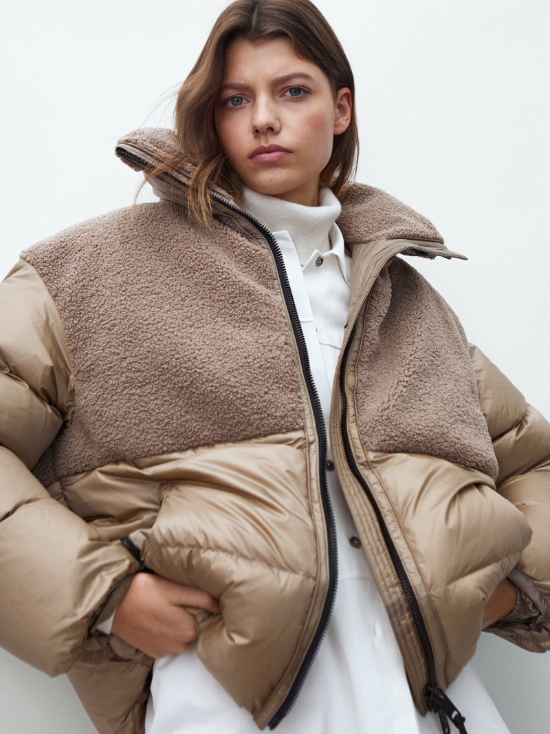Mathilde Henning featured in  the Massimo Dutti catalogue for Winter 2021