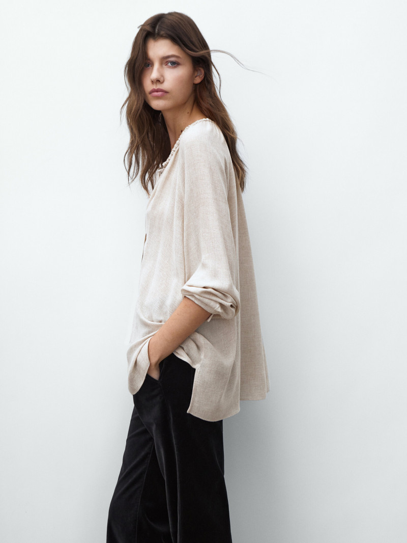 Mathilde Henning featured in  the Massimo Dutti catalogue for Winter 2021