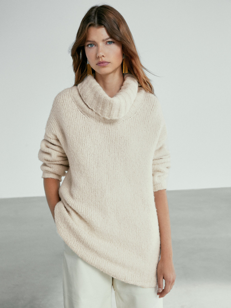 Mathilde Henning featured in  the Massimo Dutti catalogue for Winter 2021