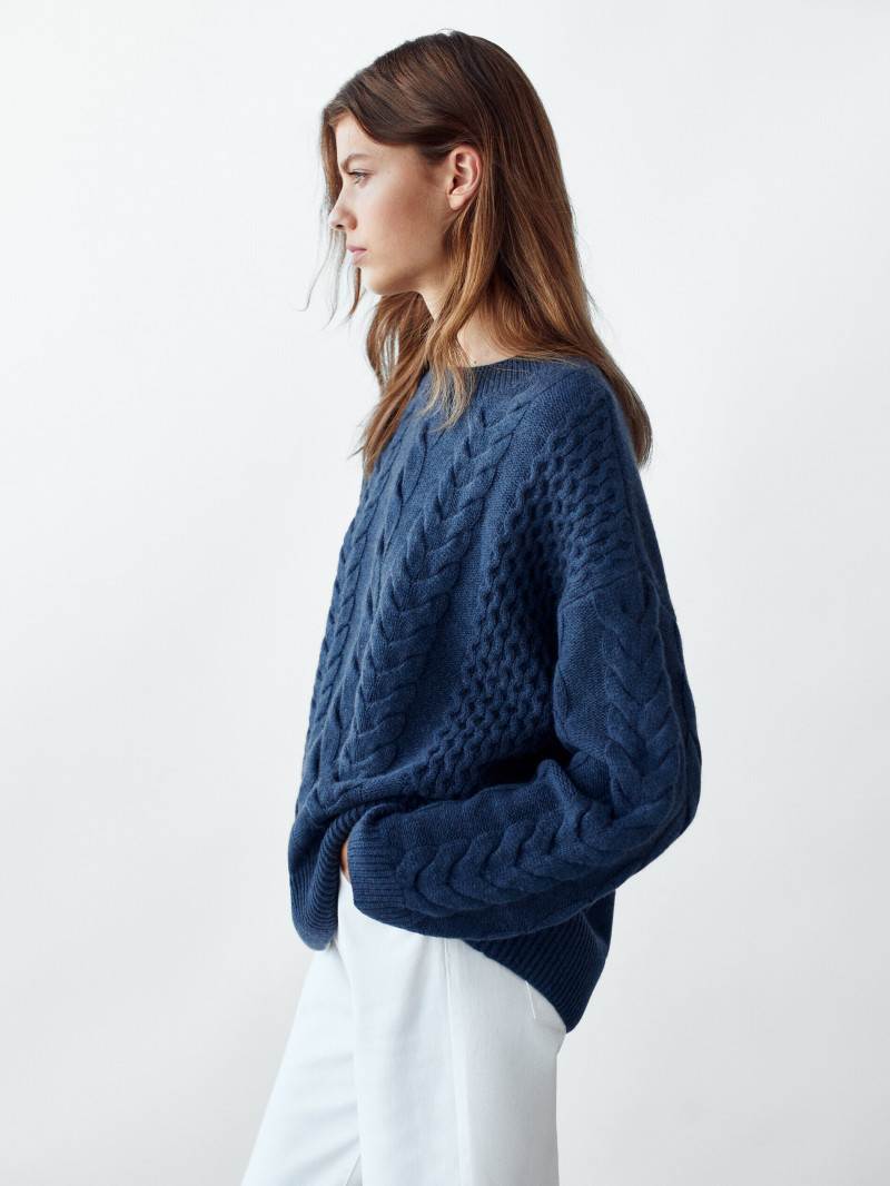 Mathilde Henning featured in  the Massimo Dutti catalogue for Winter 2021