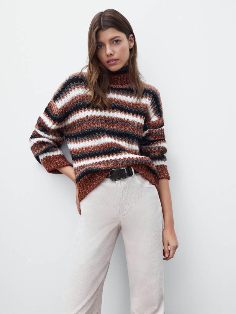 Mathilde Henning featured in  the Massimo Dutti catalogue for Winter 2021