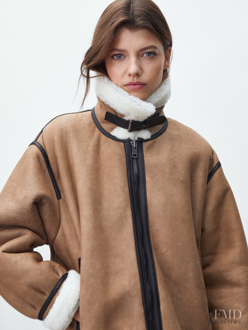 Mathilde Henning featured in  the Massimo Dutti catalogue for Winter 2021