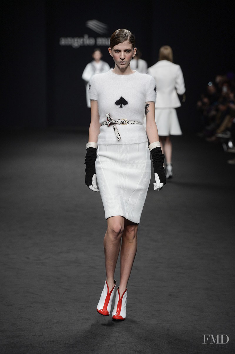 Caterina Ravaglia featured in  the Angelo Marani fashion show for Autumn/Winter 2013