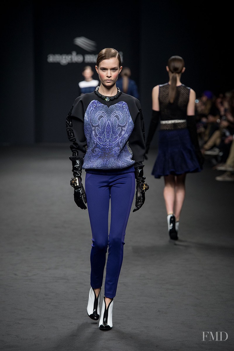 Josephine Skriver featured in  the Angelo Marani fashion show for Autumn/Winter 2013