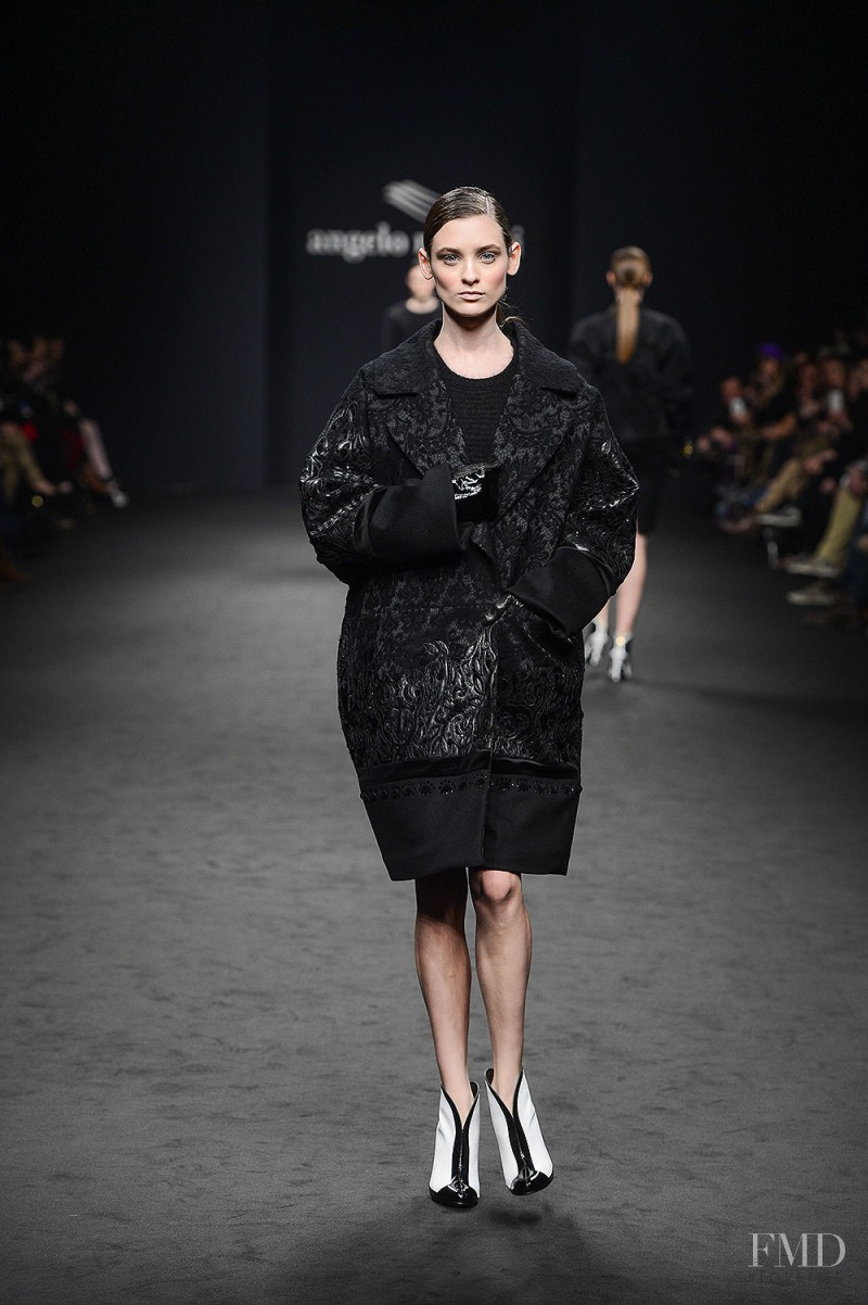 Carolina Thaler featured in  the Angelo Marani fashion show for Autumn/Winter 2013