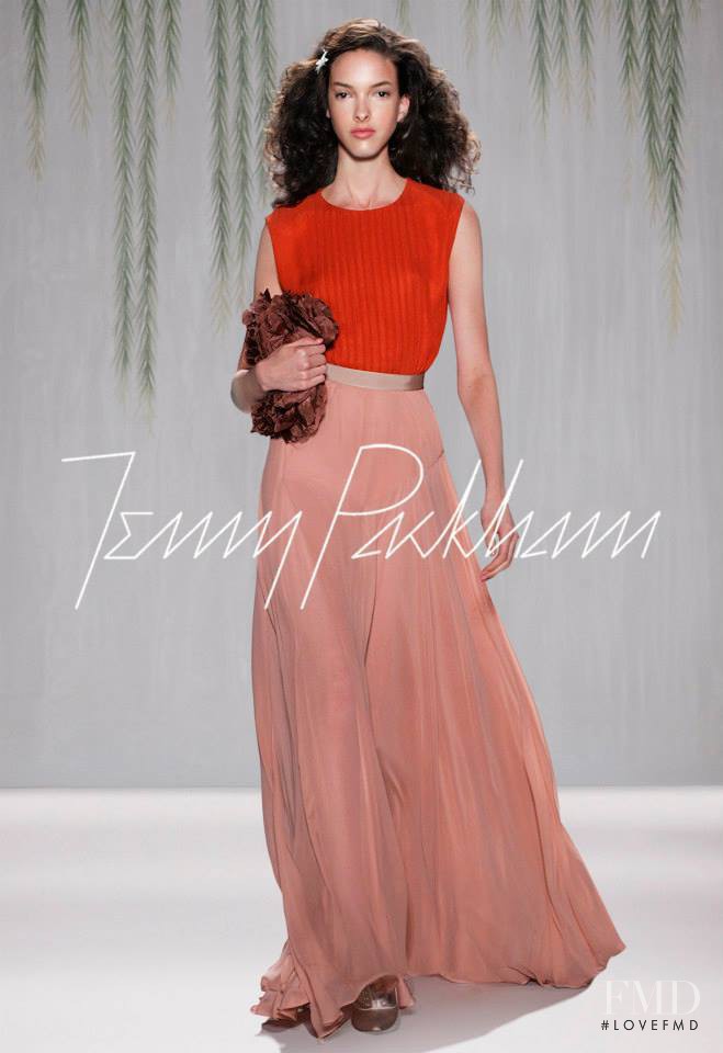 Clarice Vitkauskas featured in  the Jenny Packham fashion show for Spring/Summer 2014