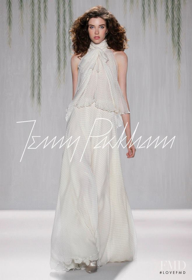 Grace Hartzel featured in  the Jenny Packham fashion show for Spring/Summer 2014