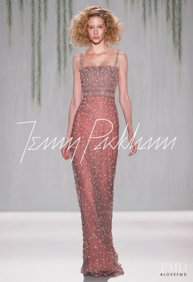 Luca Adamik featured in  the Jenny Packham fashion show for Spring/Summer 2014