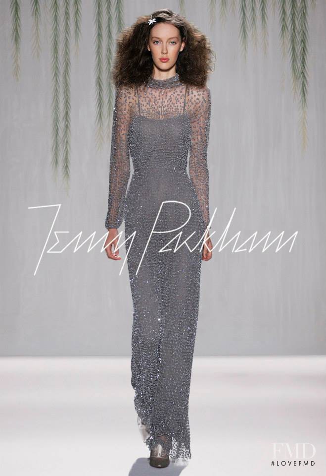 Kaila Hart featured in  the Jenny Packham fashion show for Spring/Summer 2014