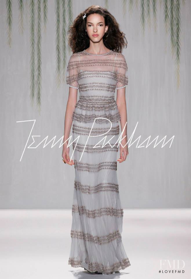 Clarice Vitkauskas featured in  the Jenny Packham fashion show for Spring/Summer 2014