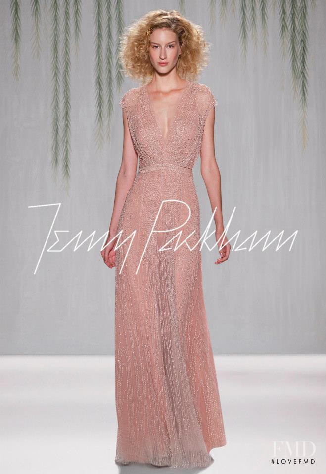 Luca Adamik featured in  the Jenny Packham fashion show for Spring/Summer 2014