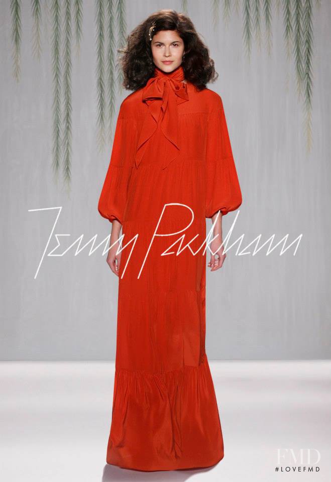 Lina Sandberg featured in  the Jenny Packham fashion show for Spring/Summer 2014