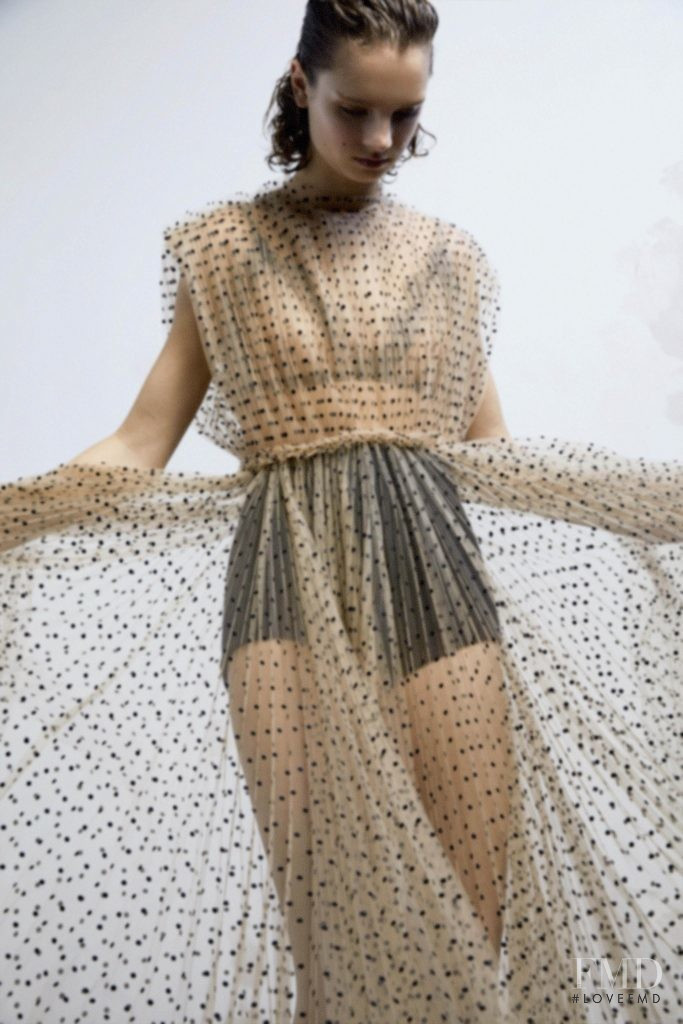 Giselle Norman featured in  the Khaite lookbook for Pre-Fall 2019