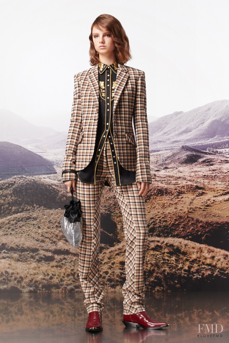 Giselle Norman featured in  the Paco Rabanne lookbook for Pre-Fall 2019