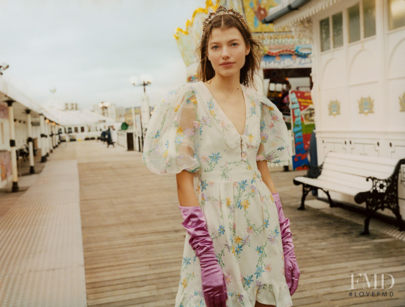 Mathilde Henning featured in  the For Love & Lemons lookbook for Spring 2021