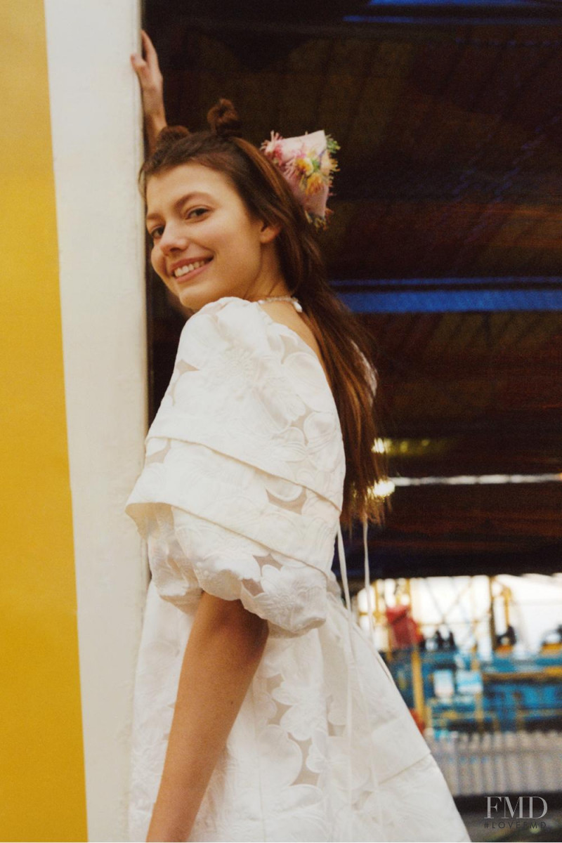 Mathilde Henning featured in  the For Love & Lemons lookbook for Spring 2021