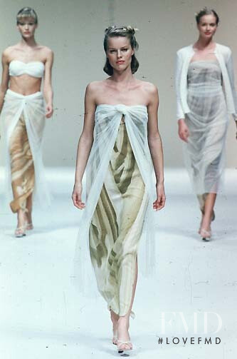 Eva Herzigova featured in  the Laura Biagiotti fashion show for Spring/Summer 1998