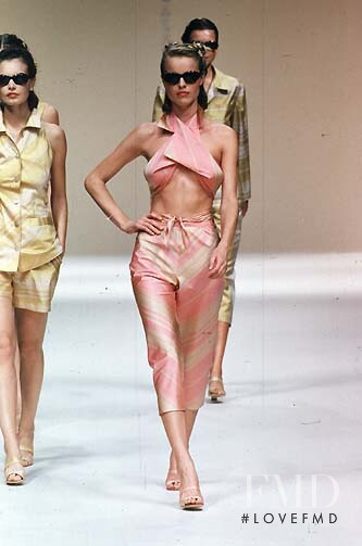 Eva Herzigova featured in  the Laura Biagiotti fashion show for Spring/Summer 1998