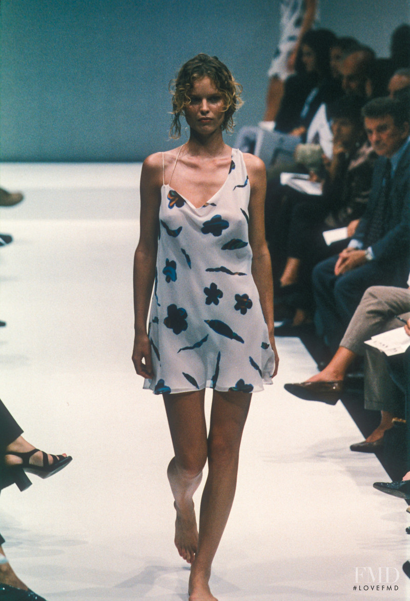 Eva Herzigova featured in  the Krizia fashion show for Spring/Summer 1998