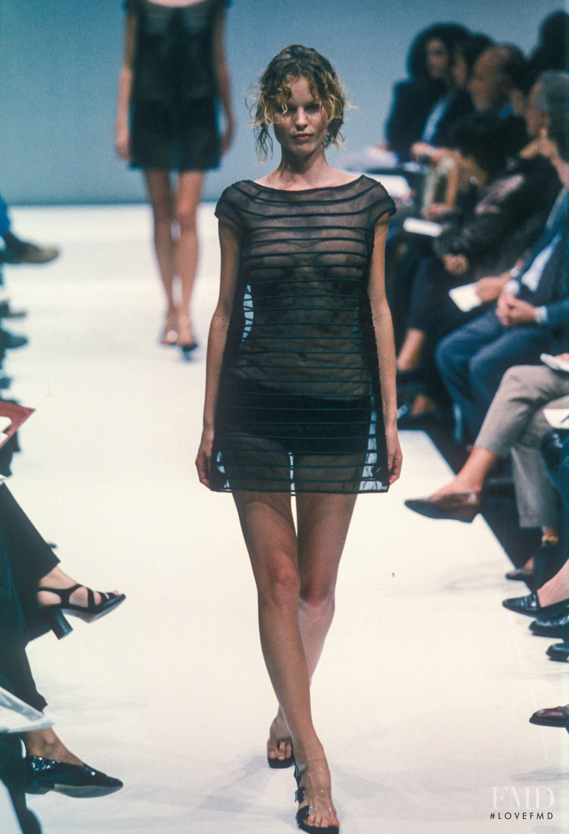 Eva Herzigova featured in  the Krizia fashion show for Spring/Summer 1998