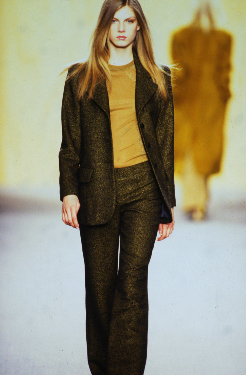 Angela Lindvall featured in  the Nicole Miller fashion show for Autumn/Winter 1997