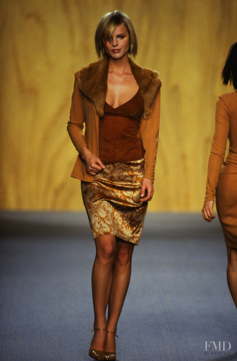 Eva Herzigova featured in  the Nicole Miller fashion show for Autumn/Winter 1997