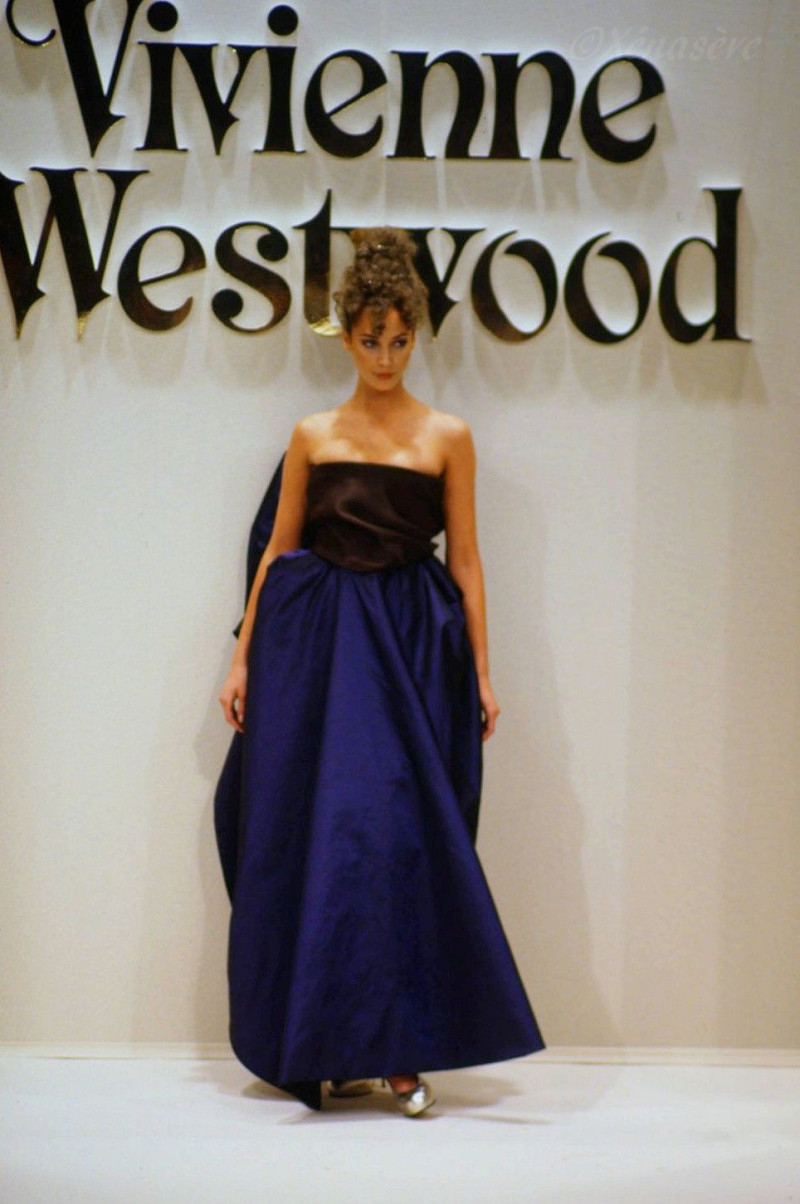 Christy Turlington featured in  the Vivienne Westwood fashion show for Autumn/Winter 1994