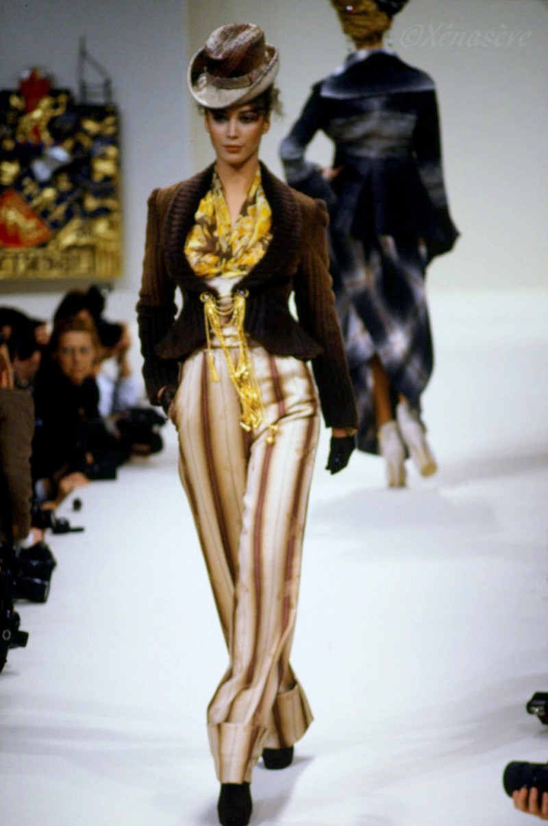 Christy Turlington featured in  the Vivienne Westwood fashion show for Autumn/Winter 1994