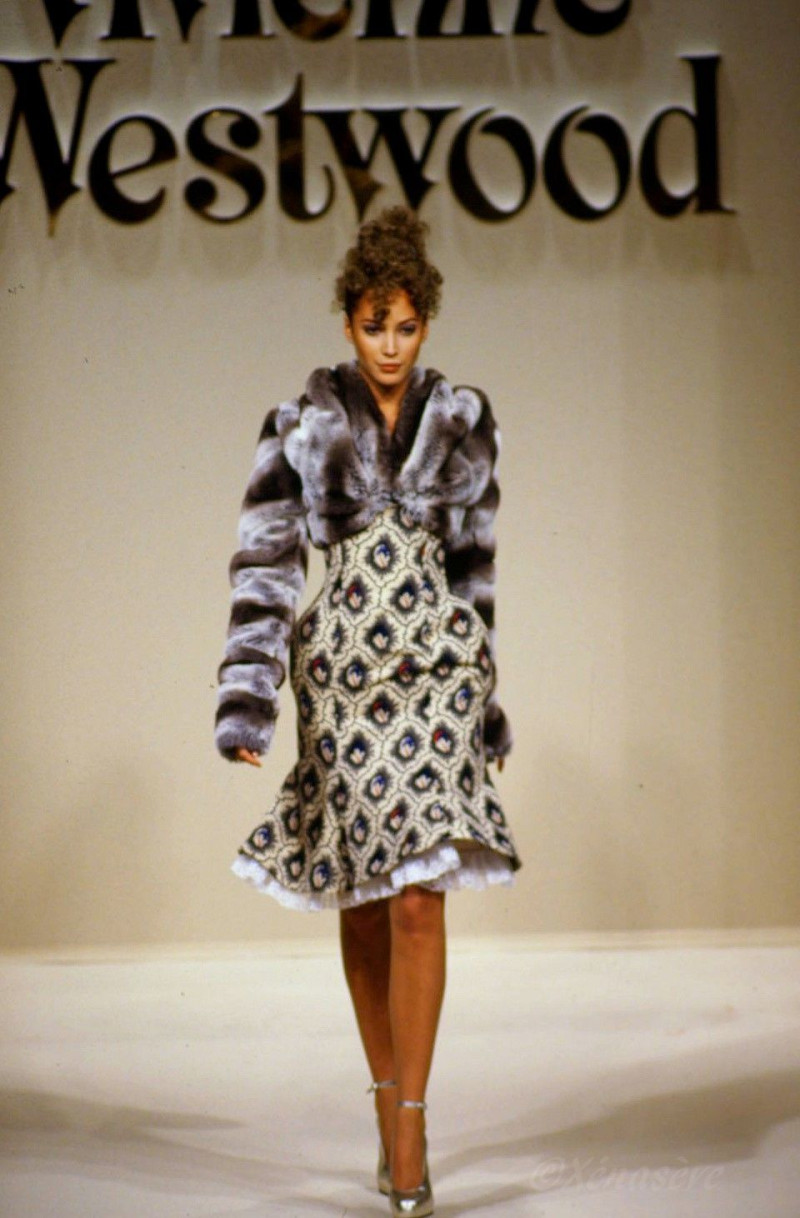 Christy Turlington featured in  the Vivienne Westwood fashion show for Autumn/Winter 1994