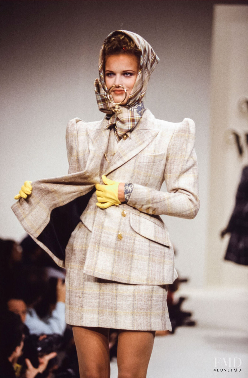 Eva Herzigova featured in  the Vivienne Westwood fashion show for Autumn/Winter 1994