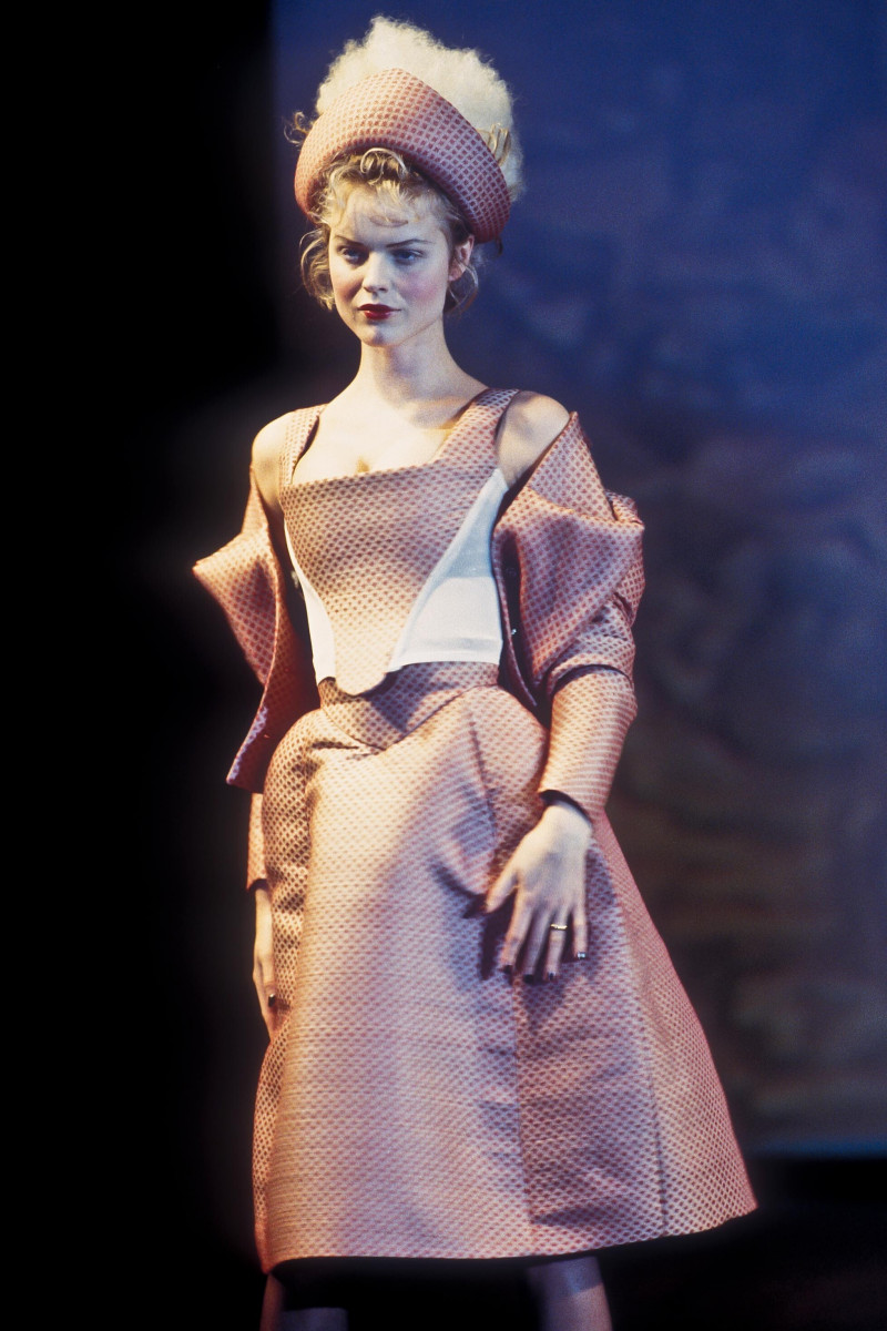 Eva Herzigova featured in  the Vivienne Westwood fashion show for Autumn/Winter 1997