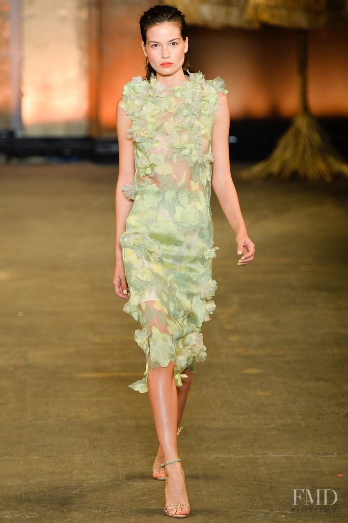 Monika McCarrick featured in  the Christian Siriano fashion show for Spring/Summer 2014