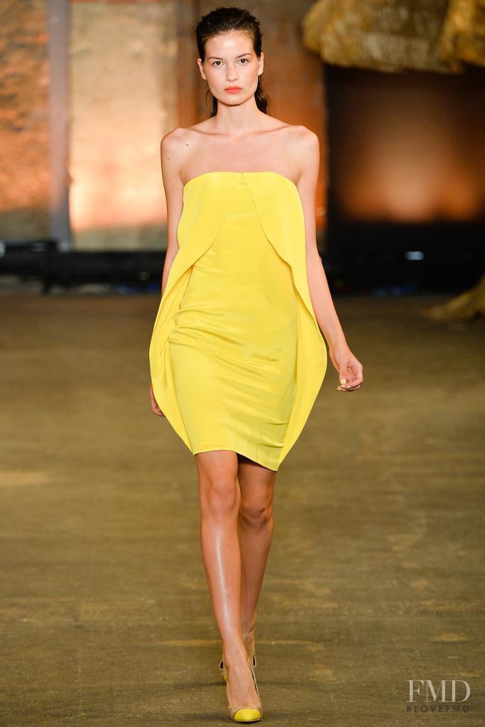 Monika McCarrick featured in  the Christian Siriano fashion show for Spring/Summer 2014