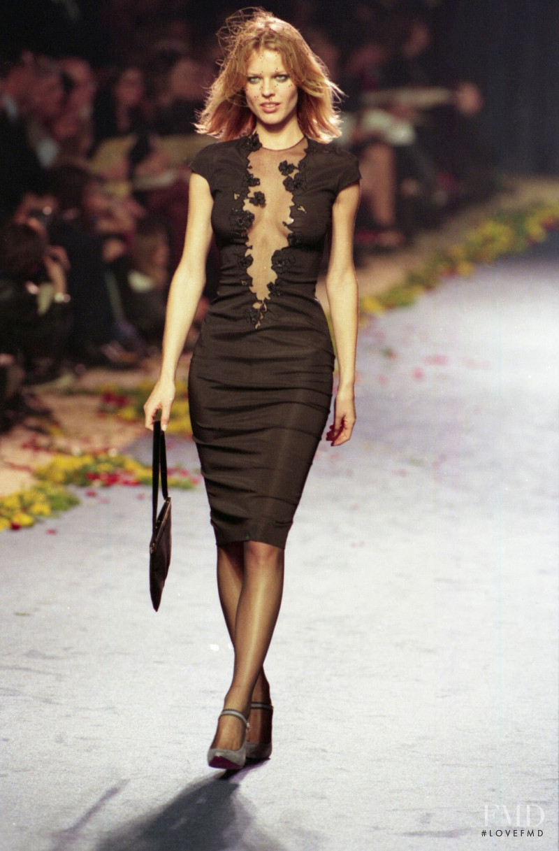 Eva Herzigova featured in  the Chloe fashion show for Autumn/Winter 1998