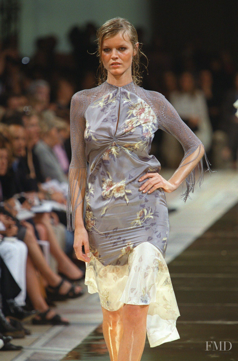 Eva Herzigova featured in  the Chloe fashion show for Spring/Summer 2000
