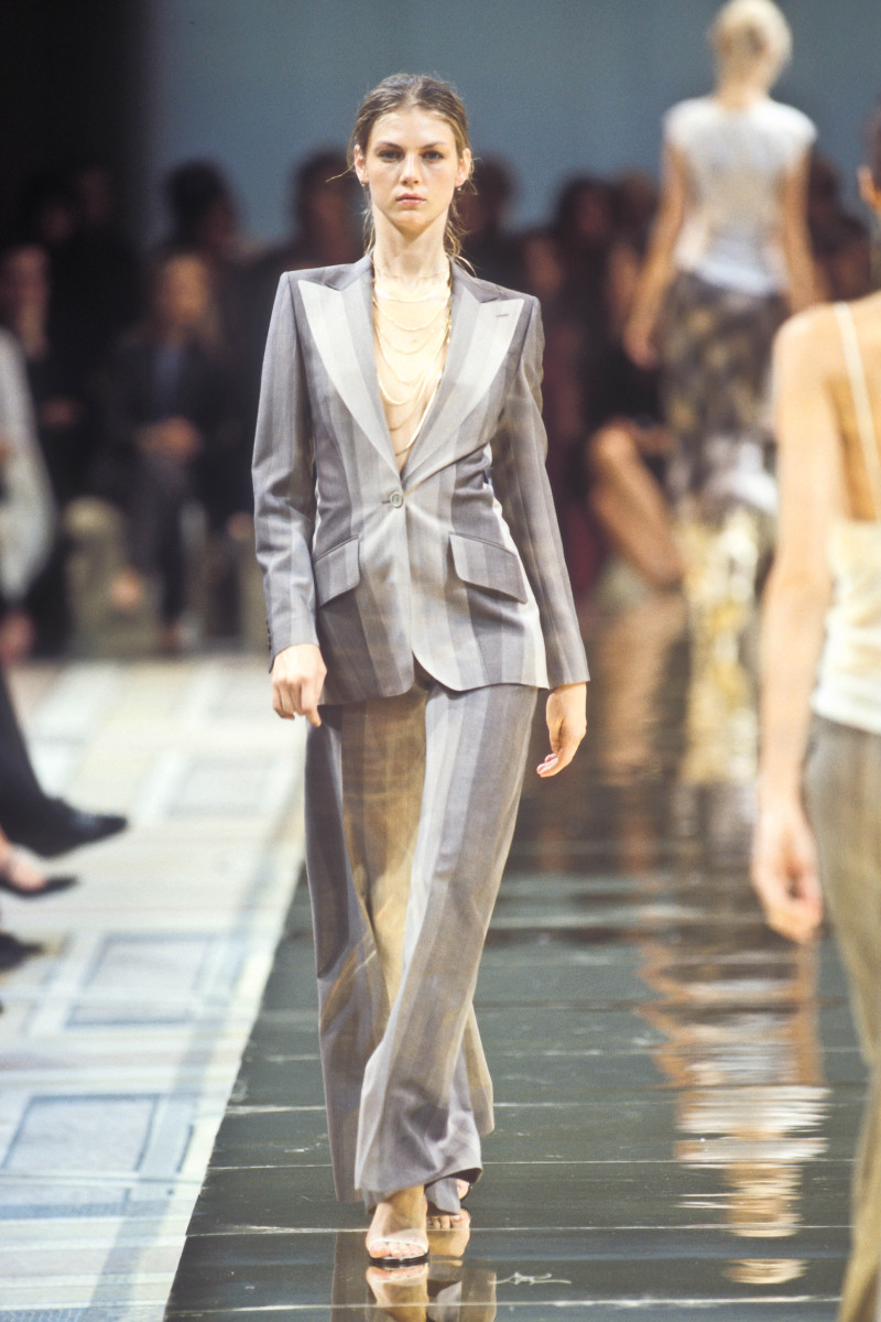 Angela Lindvall featured in  the Chloe fashion show for Spring/Summer 2000