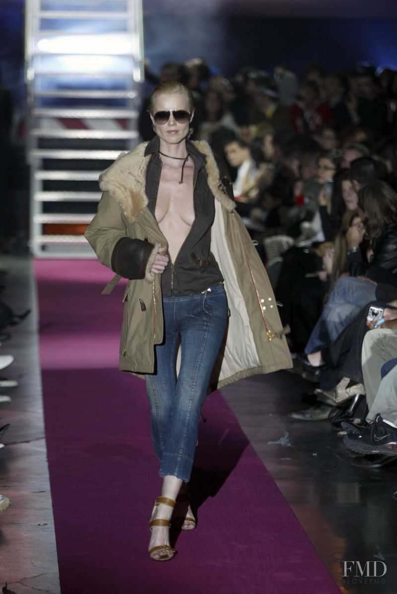 Eva Herzigova featured in  the DSquared2 fashion show for Autumn/Winter 2003