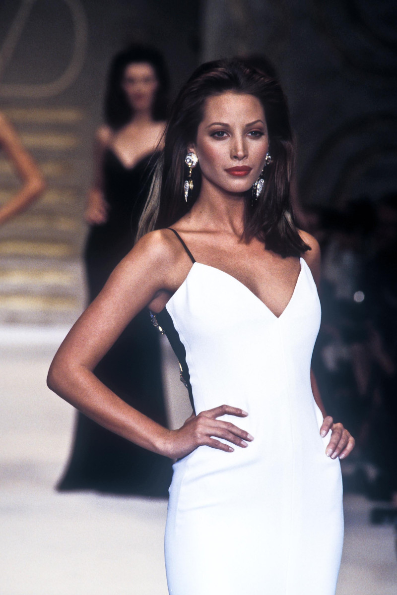 Christy Turlington featured in  the Valentino fashion show for Spring/Summer 1993