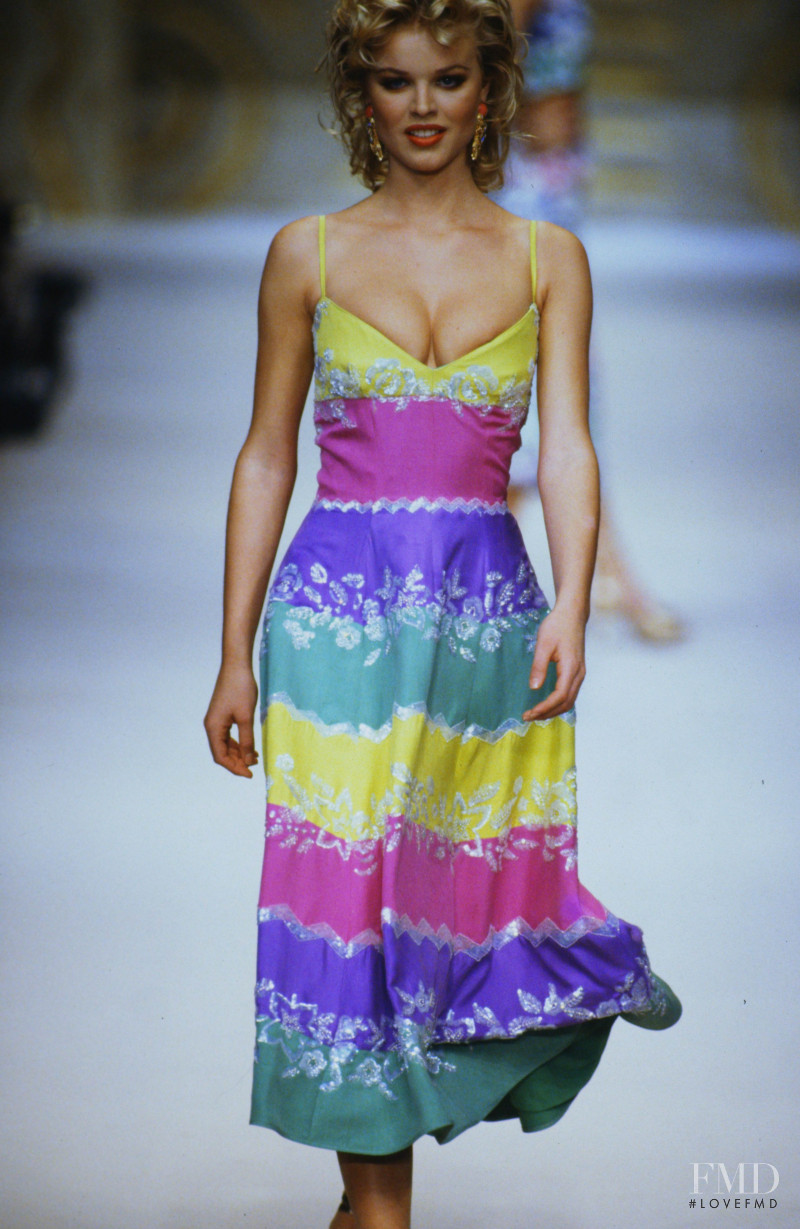 Eva Herzigova featured in  the Valentino fashion show for Spring/Summer 1993